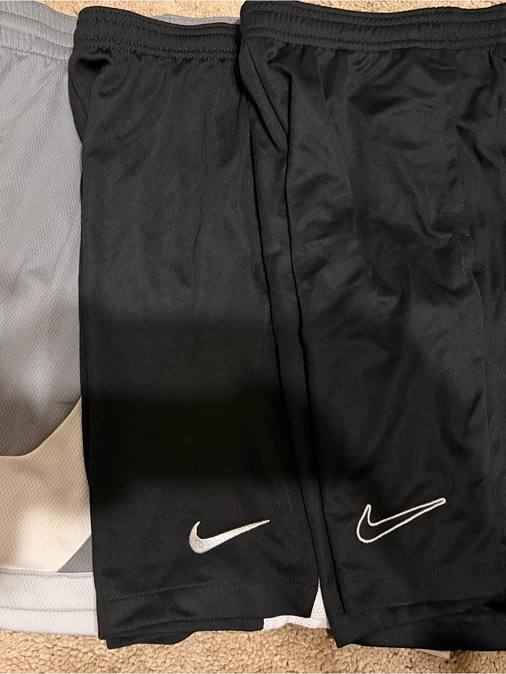 3 pairs of Youth Lg, 2 Pairs Youth XL Dri-Fit Nike Shorts